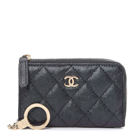 chanel caviar quilted zipped key holder case|CHANEL Key & Card Holders for Women .